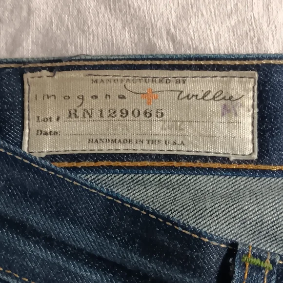 Imogene + Willie Selvage Denim Jeans Button Fly Slim Straight Fit Made In USA 26 - Picture 3 of 14